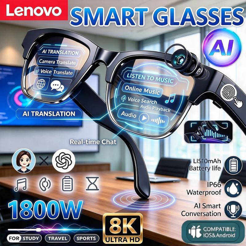 Lenovo 8K HD AI 스마트 안경, AI 번역  - Photography Japanese 리뷰 및 가격