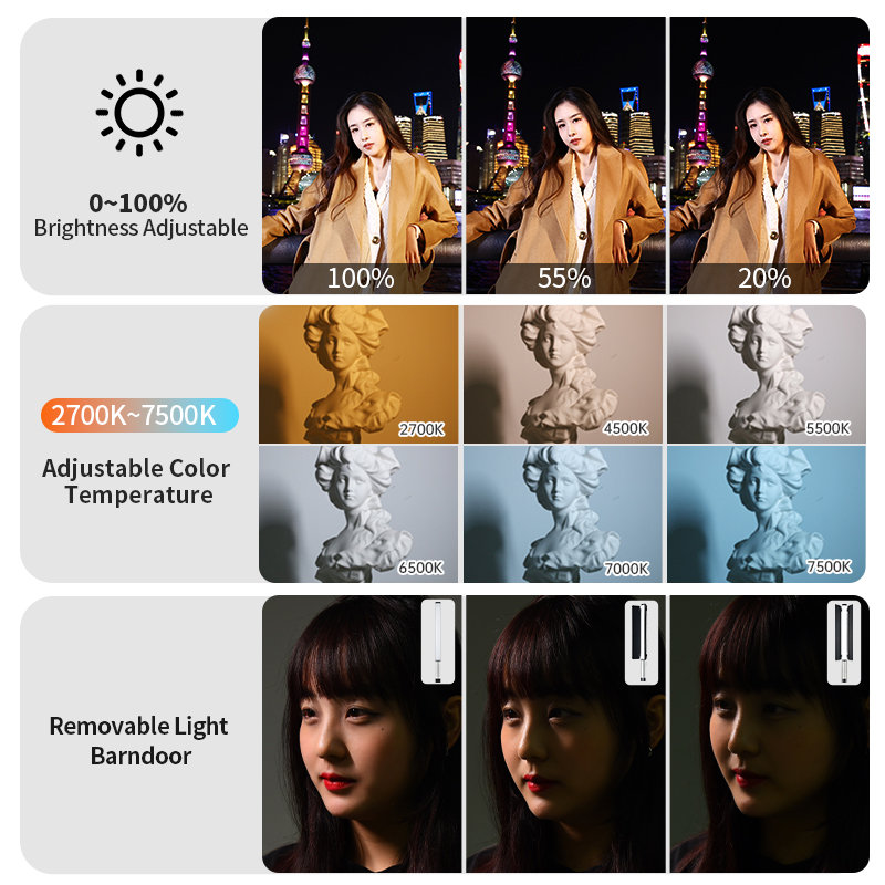 진베이 EFT-220BI 휴대용 바이컬러 비디오 라이트 - Photography Videos Free 리뷰 및 가격